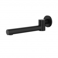 Matte Black Round Wall Mount Bath Spout